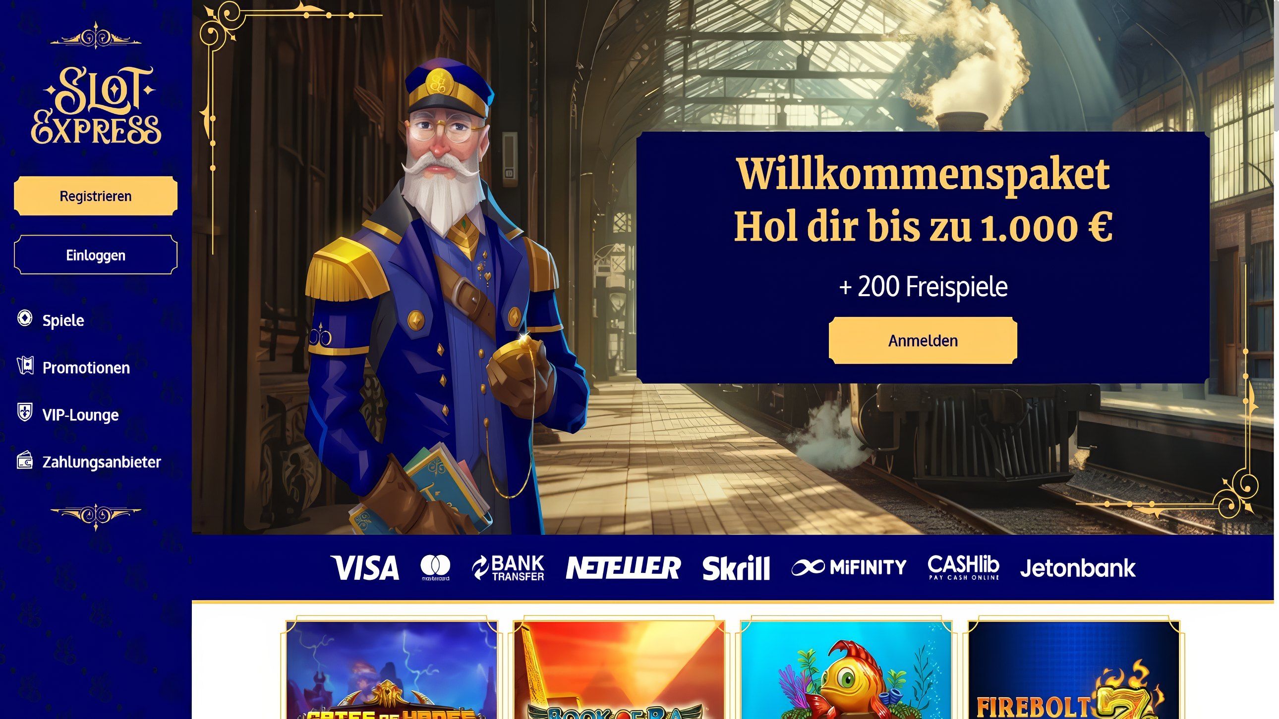 SlotExpress Casino desktop screenshot 1